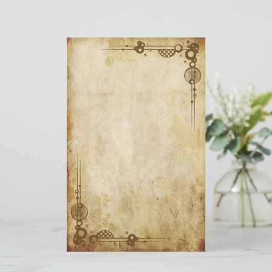 grenzen - Retro Briefpapier (Staand voorkant)