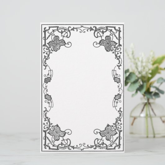 Grenzen Roos (sneeuw) Briefpapier (Staand voorkant)