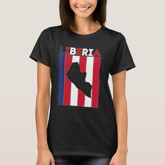 Grenzen van Liberia T-shirt (Voorkant)