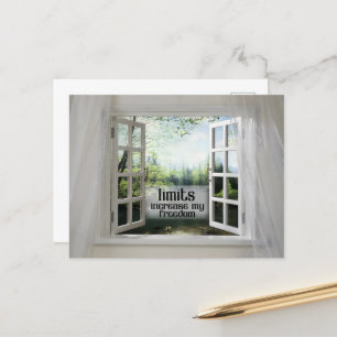 Grenzen vergroten mijn vrijheid - Motivatie Affirm Briefkaart