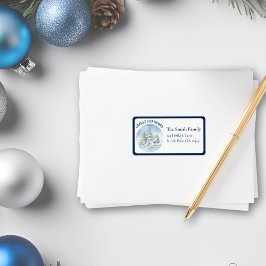 Grenzend aan Waterverf Woodland Animals Christmas Etiket