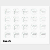 Grenzende harten in Emerald Green Ronde Sticker (Vel)