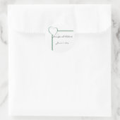 Grenzende harten in Emerald Green Ronde Sticker (Tas)
