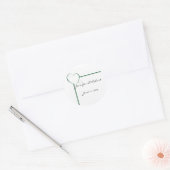Grenzende harten in Emerald Green Ronde Sticker (Envelop)