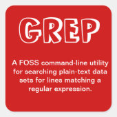 GREP-Sticker Vierkante Sticker (Voorkant)