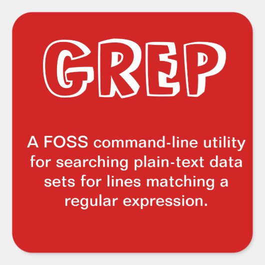 GREP-Sticker Vierkante Sticker (Voorkant)