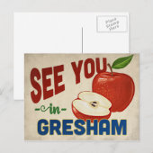 Gresham Oregon Apple - Vintage Travel Briefkaart (Voorkant / Achterkant)