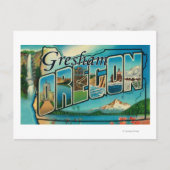 Gresham, Oregon - Grote Letter-scènes Briefkaart (Voorkant)