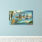 Gresham, Oregon - Grote Letter-scènes Canvas Afdruk (Insitu (Houten vloer))