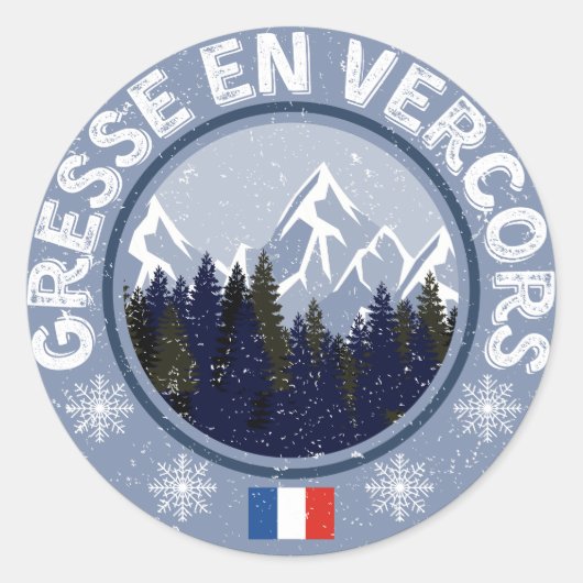 Gresse in Vercors Ronde Sticker (Voorkant)