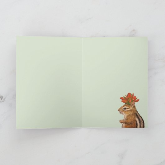 Greta de chipmunk kaart (Binnen)