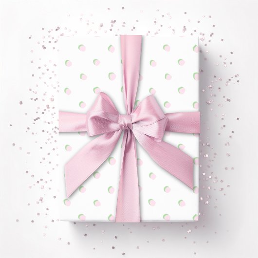 Greta Fun Dot in Pink and Green Cadeaupapier