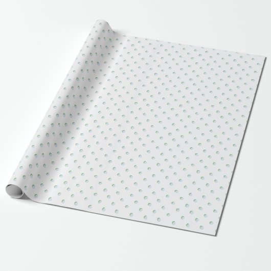 Greta Fun Dot in Slate and Green Cadeaupapier (Uitgerold)