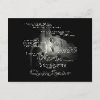 Greta Garbo-Briefkaart Briefkaart