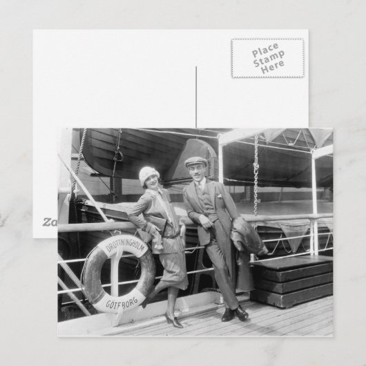 Greta Garbo en Mauritz Stiller 1925 Briefkaart (Voorkant / Achterkant)