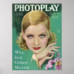 Greta Garbo Fotoplay Magazine 1929 Poster