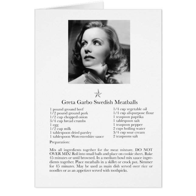 Greta Garbo Swedish Meatball (Voorkant)