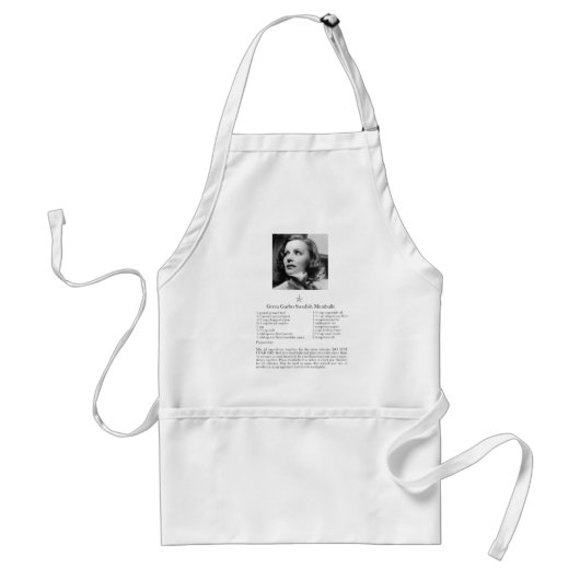 Greta Garbo Swedish Meatball Apron Standaard Schort (Voorkant)