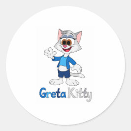 Greta Kitty Ronde Sticker