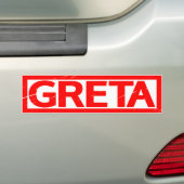 Greta Stamp Bumpersticker (Op auto)