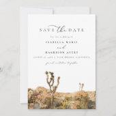 GRETA Waterverf Joshua Tree Photo Save the Date Kaart (Voorkant)