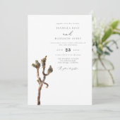 GRETA Waterverf Joshua Tree Photo Weddenschap Invi Kaart (Staand voorkant)