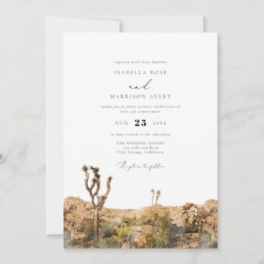 GRETA Waterverf Joshua Tree Weddenschap Kaart (Voorkant)