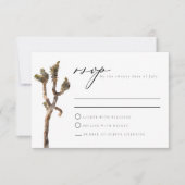 GRETA Waterverf Joshua Tree Wedding RSVP-kaart Kaart (Voorkant)