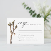 GRETA Waterverf Joshua Tree Wedding RSVP-kaart Kaart (Staand voorkant)
