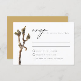 GRETA Waterverf Joshua Tree Wedding RSVP-kaart Kaart