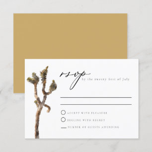 GRETA Waterverf Joshua Tree Wedding RSVP-kaart Kaart