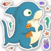 Gretchen de Baby Shark, sticker set (Voorkant)