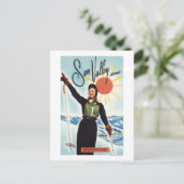 Gretchen Fraser Advertisement Poster Briefkaart (Staand voorkant)