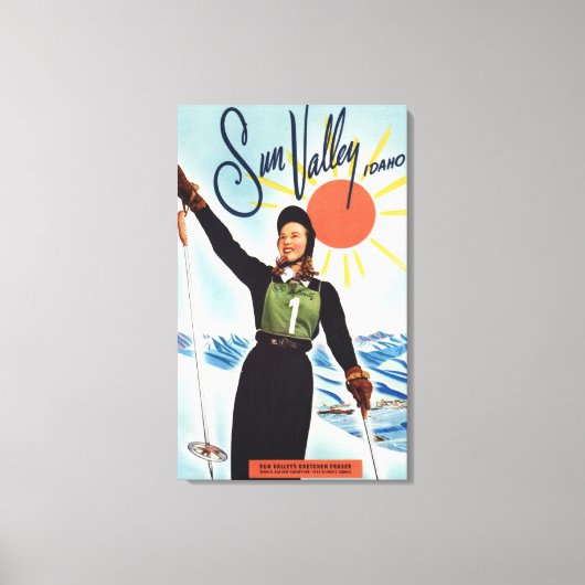 Gretchen Fraser Advertisement Poster Canvas Afdruk (Voorkant)