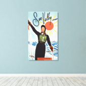 Gretchen Fraser Advertisement Poster Canvas Afdruk (Insitu (Houten vloer))