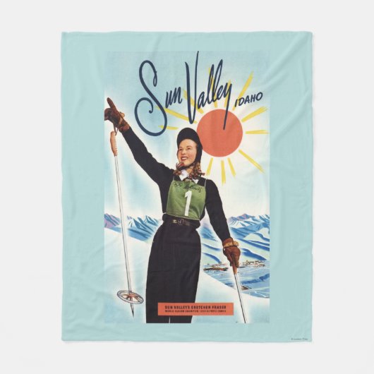 Gretchen Fraser Advertisement Poster Fleece Deken (Voorkant)