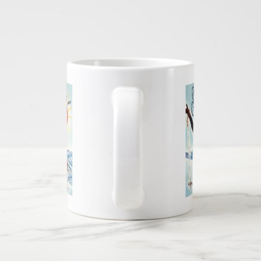 Gretchen Fraser Advertisement Poster Grote Koffiekop (Achterkant)