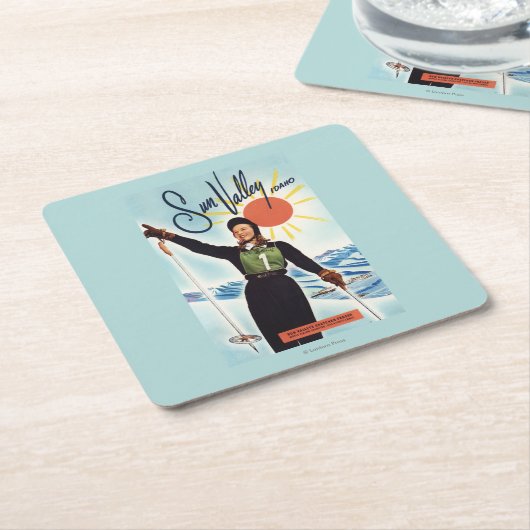 Gretchen Fraser Advertisement Poster Kartonnen Onderzetters (Schuin)