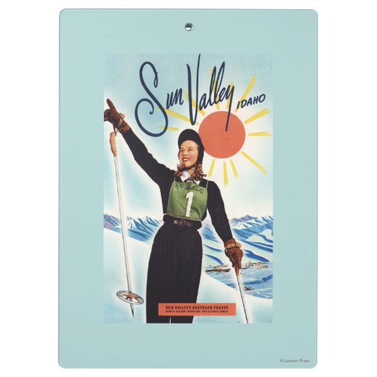 Gretchen Fraser Advertisement Poster Klembord (Achterkant)