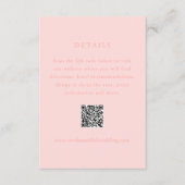 Gretchen Koraal Roze Elegante Huwelijk Informatiekaartje (Voorkant)