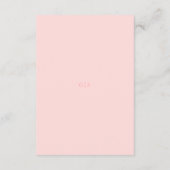 Gretchen Koraal Roze Elegante Huwelijk Informatiekaartje (Achterkant)
