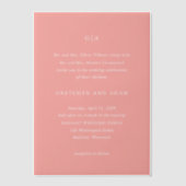 Gretchen Koraal Roze Elegante Huwelijk Vellum Uitnodigingen (Voorkant)