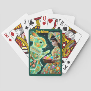 GRETCHEN ~ PAAS KONIJN CADEAU EIEREN ~ POKERKAARTEN