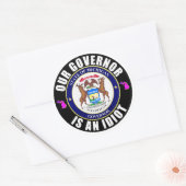 Gretchen Whitmer is een idioot Ronde Sticker (Envelop)