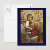 Gretel met Schoolwork Briefkaart (Voorkant / Achterkant)