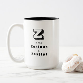 Gretig en Vol Vuurs - Persoonlijke Luxe Tweekleurige Koffiemok