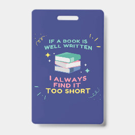 Gretig Lezer I - Jane Austen Citaat Badge