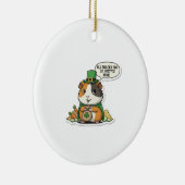 Gretige Cavia Kabouter St. Patrick's Dag Keramisch Ornament (Rechts)