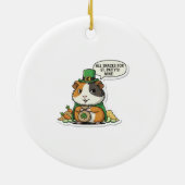 Gretige Cavia Kabouter St. Patrick's Dag Keramisch Ornament (Achterkant)