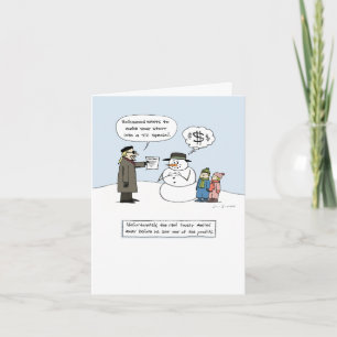 Gretige Frosty - Grappige Kerst Merry Xmas Feestdagen Kaart
